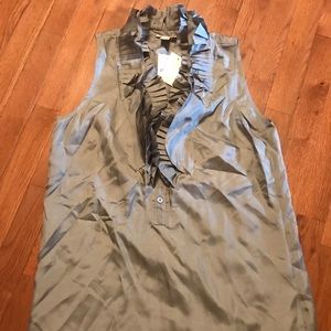 Gray silky J. Crew shirt